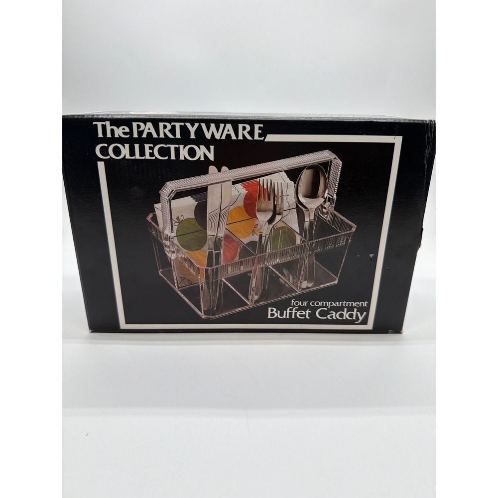 The Partyware Collection Clear Acrylic 4 Compartment Buffet Caddy Series 3000
